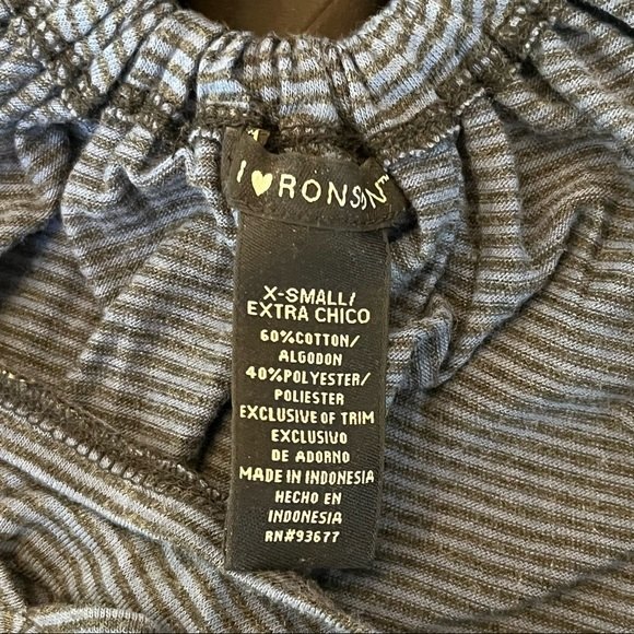 I Heart Ronson Navy Striped Sleeveless Tunic Dress Top XS - Picture 4 of 4